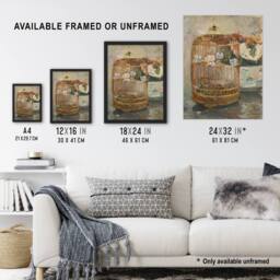 "Artery8 The Bird Cage Still Life Painting Morisot Wall Art Poster Print - Size: W18"" x H24""" - thumbnail 3