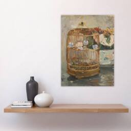 "Artery8 The Bird Cage Still Life Painting Morisot Wall Art Poster Print - Size: W18"" x H24""" - thumbnail 4