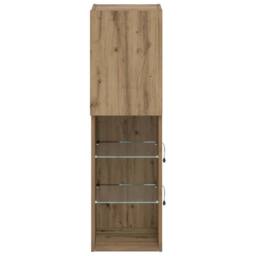 Berkfield Home TV Cabinets with LED Lights 2 pcs Artisian Oak 30.5x30x102 cm in Brown - thumbnail 8