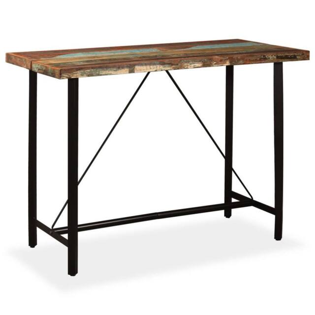 Berkfield Home Bar Table Solid Reclaimed Wood 150x70x107 cm in Brown - Size: 150 x 70 x 107 cm - image 1