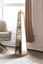 MirrorOutlet Gold Metal Edged Mirrored Ornament (100CM X 20CM X 20CM) - Size: 1 Pack - thumbnail 1