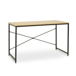 Orsina Sleek Red Pomelo Desk With Black Metal Frame, Rectangular Table, Multipurpose Work Desk For Modern Workspaces in Yellow - thumbnail 1