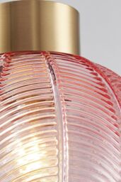 Harper Living Easy Fit Glass Pendant Shade 21cm Diameter in Pink - thumbnail 2