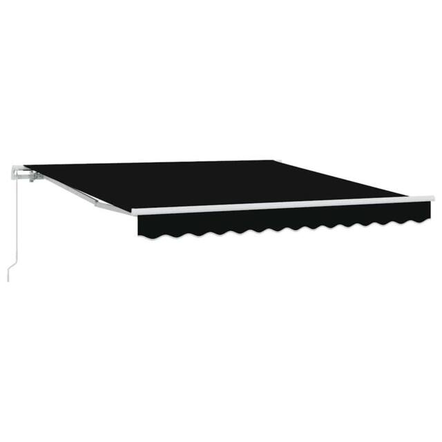 Berkfield Home Manual Retractable Awning Black 350x250 cm - image 1