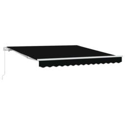 Berkfield Home Manual Retractable Awning Black 350x250 cm - thumbnail 1
