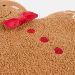 OHS Gingerbread Boy Boucle Scatter Cushion Decorative Pillow in Brown - thumbnail 5
