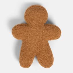 OHS Gingerbread Boy Boucle Scatter Cushion Decorative Pillow in Brown - thumbnail 4