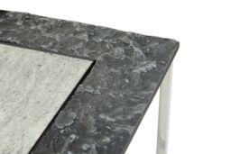 Orsina Luxe Set Of 3 Rectangular Nesting Tables, Nickel & Gunmetal Finish Decorative Tables, Antique Bedside Tables in Silver - thumbnail 5