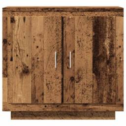 Berkfield Home Sideboard Old Wood 80x40x75 cm Engineered Wood in Brown - Size: 80 x 40 x 75 cm - thumbnail 4