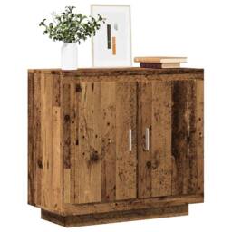 Berkfield Home Sideboard Old Wood 80x40x75 cm Engineered Wood in Brown - Size: 80 x 40 x 75 cm - thumbnail 2