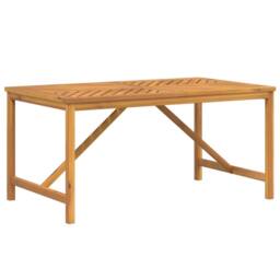 Berkfield Home Garden Dining Table 150x90x74 cm Solid Wood Acacia in Brown - Size: 150 x 90 x 74 cm - thumbnail 1