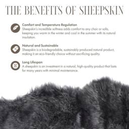 Infinity Leather Natural Sheepskin Real Wool Cushion in Grey - Size: 40 cm x 40 cm - thumbnail 6