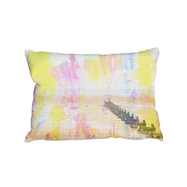 Benjamin Tate Design Colourful beach (Outdoor Cushion)