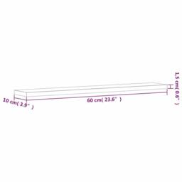 Berkfield Home Durable Wall Shelves 4 pcs Grey Sonoma 60x10x1.5 cm Engineered Wood - thumbnail 9
