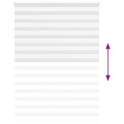 Berkfield Home Zebra Blind White 155x200 cm Fabric Width 150.9 cm Polyester - thumbnail 5