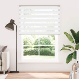 Berkfield Home Zebra Blind White 155x200 cm Fabric Width 150.9 cm Polyester - thumbnail 2