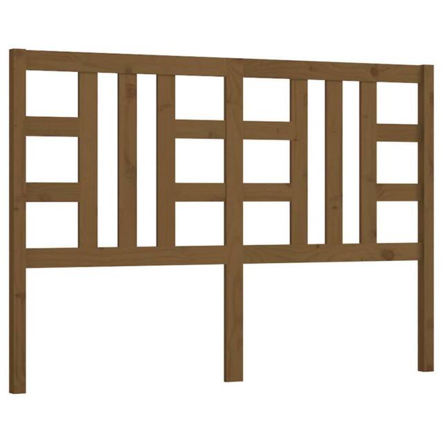Berkfield Home Bed Headboard Honey Brown 146x4x100 cm Solid Wood Pine - Size: 146 x 4 x 100 cm - image 1