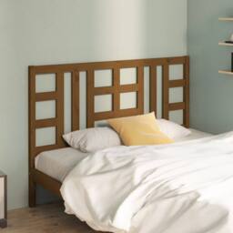 Berkfield Home Bed Headboard Honey Brown 146x4x100 cm Solid Wood Pine - Size: 146 x 4 x 100 cm - thumbnail 2