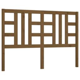 Berkfield Home Bed Headboard Honey Brown 146x4x100 cm Solid Wood Pine - Size: 146 x 4 x 100 cm - thumbnail 1