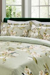 Ted Baker 'Opal Floral' Cotton Duvet Cover Set in Green - Size: Super King - thumbnail 2