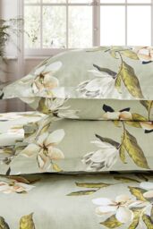 Ted Baker 'Opal Floral' Cotton Duvet Cover Set in Green - Size: Super King - thumbnail 5