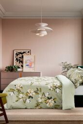 Ted Baker 'Opal Floral' Cotton Duvet Cover Set in Green - Size: Super King - thumbnail 1