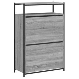 Berkfield Home Shoe Cabinet Grey Sonoma 75x34x112 Engineered Wood - thumbnail 4