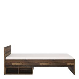 Wyld Haus Whimwick Small Double 4ft Walnut Industrial Bed Frame in Brown - thumbnail 3