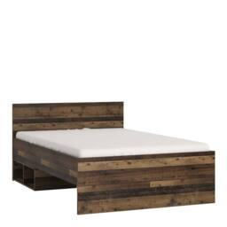 Wyld Haus Whimwick Small Double 4ft Walnut Industrial Bed Frame in Brown - thumbnail 2