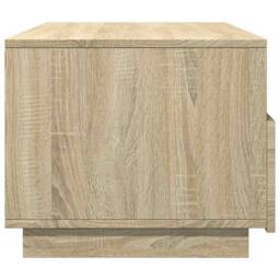 Berkfield Home Modern Coffee Table with LED Lights Sonoma Oak 90x49x40 cm in Brown - Size: 90 x 49 x 40 cm - thumbnail 6