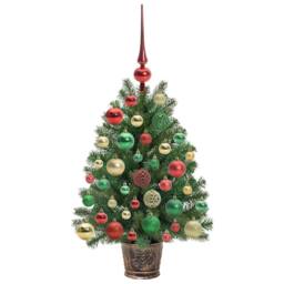 Berkfield Home Artificial Christmas Tree with 150 LEDs Green 75 cm PE & PVC - thumbnail 6