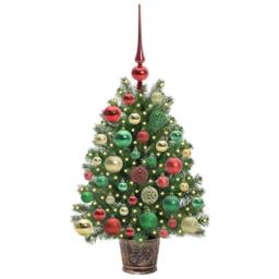Berkfield Home Artificial Christmas Tree with 150 LEDs Green 75 cm PE & PVC - thumbnail 3