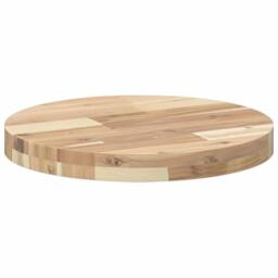 Berkfield Home Table Top Round √ò40x4 cm Solid Wood Acacia in Brown - Size: 40x4 cm - thumbnail 7