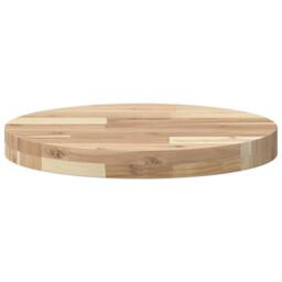 Berkfield Home Table Top Round √ò40x4 cm Solid Wood Acacia in Brown - Size: 40x4 cm - thumbnail 4
