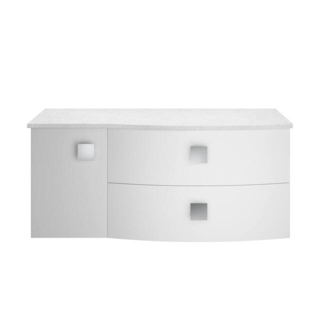 Balterley Gentleshaw 2 Drawer Right-Hand Wall Hung Vanity Unit, White, 1000mm in White - image 1
