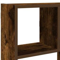Berkfield Home Wall Cube Shelf 12 Compartments Smoked Oak Engineered Wood in Brown - thumbnail 8