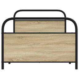 Berkfield Home Bed Frame Without Mattress 100x200 cm Sonoma Oak Engineered Wood in Brown - thumbnail 4