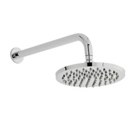 Clifton Chrome Round Push Button Concealed Shower with Fixed Overhead Drencher in Silver - thumbnail 2