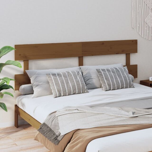 Berkfield Home Bed Headboard Honey Brown 204x3x81 cm Solid Wood Pine - Size: 204 x 3 x 81 cm - image 1