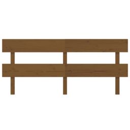 Berkfield Home Bed Headboard Honey Brown 204x3x81 cm Solid Wood Pine - Size: 204 x 3 x 81 cm - thumbnail 3