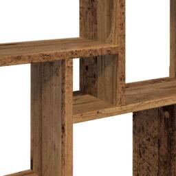 Berkfield Home Wall Cube Shelf Old Wood 78x15x93 cm Engineered Wood in Brown - Size: 78 x 15 x 93 cm - thumbnail 7
