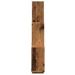 Berkfield Home Wall Cube Shelf Old Wood 78x15x93 cm Engineered Wood in Brown - Size: 78 x 15 x 93 cm - thumbnail 5