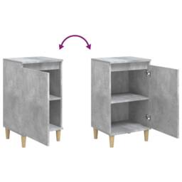Berkfield Home Bedside Cabinet Concrete Grey 40x35x70 cm Engineered Wood - Size: 40 x 35 x 70 cm - thumbnail 8