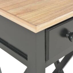 Berkfield Home Side Table Black 27x27x65.5 cm Wood - thumbnail 6