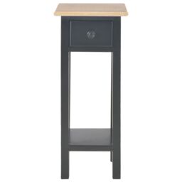 Berkfield Home Side Table Black 27x27x65.5 cm Wood - thumbnail 3