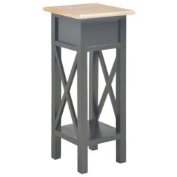 Berkfield Home Side Table Black 27x27x65.5 cm Wood - thumbnail 5