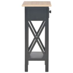 Berkfield Home Side Table Black 27x27x65.5 cm Wood - thumbnail 4