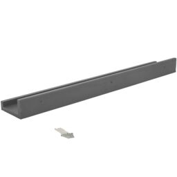 Harbour Housewares 2x Floating 57cm Picture Ledge Shelves - Wall Mounted Display Shelf in Grey - thumbnail 4