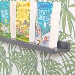 Harbour Housewares 2x Floating 57cm Picture Ledge Shelves - Wall Mounted Display Shelf in Grey - thumbnail 6