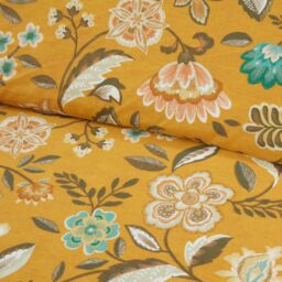 Portfolio Home Marla Floral Bedding Duvet Cover Quilt Set with Pillowcase in Yellow - Size: Super King - thumbnail 4